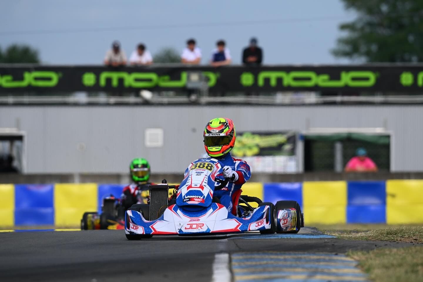 Owen Neave racing a kart